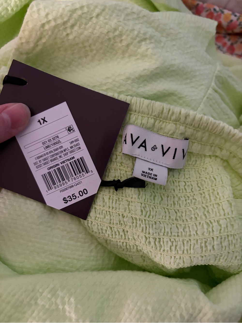 Ava & Viv Neon Lime Tiered Sundress - Picture 5 of 5